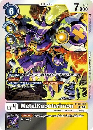 MetalKabuterimon (BT18-067) Foil Rare - Release Special Booster 2.0
