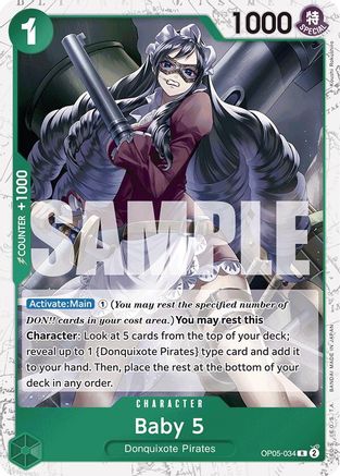Baby 5 (OP05-034) (Jolly Roger Foil) (OP05-034) - Foil Rare - Premium Booster -The Best-