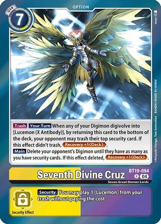 Seventh Divine Cruz (BT19-094) Foil Rare - Release Special Booster 2.0