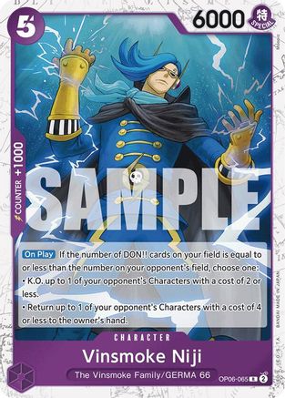 Vinsmoke Niji (OP06-065) (Jolly Roger Foil) (OP06-065) - Foil Rare - Premium Booster -The Best-