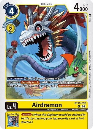 Airdramon [BT19-032] [Release Special Booster Ver.2.0]