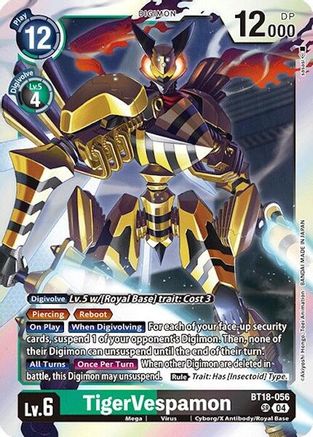 TigerVespamon (BT18-056) Foil Super Rare - Release Special Booster 2.0