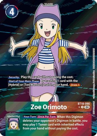Zoe Orimoto (Release Special Booster 2.0: Box Promotion Pack) (BT18-090) Foil Rare - Release Special Booster 2.0