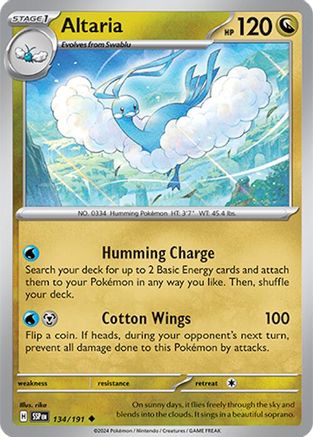 Altaria 134  - Uncommon - SV08: Surging Sparks