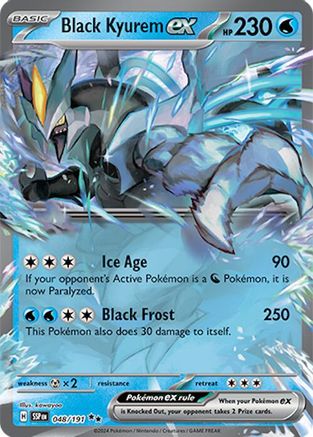 Black Kyurem ex - 048/191 48 Holofoil - Double Rare - SV08: Surging Sparks