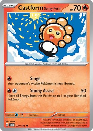Castform Sunny Form - 020/191 20  - Common - SV08: Surging Sparks