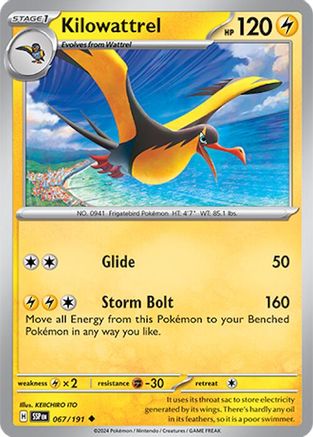 Kilowattrel 67  - Uncommon - SV08: Surging Sparks