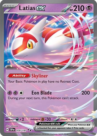 Latias ex - 076/191 76 Holofoil - Double Rare - SV08: Surging Sparks