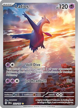 Latios - 203/191 203 Holofoil - Illustration Rare - SV08: Surging Sparks