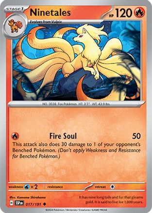 Ninetales 17  - Uncommon - SV08: Surging Sparks