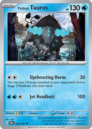 Paldean Tauros - 039/191 39  - Uncommon - SV08: Surging Sparks