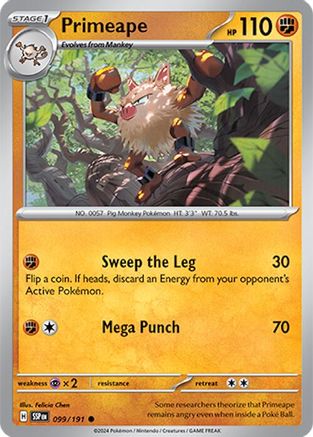Primeape 99  - Common - SV08: Surging Sparks