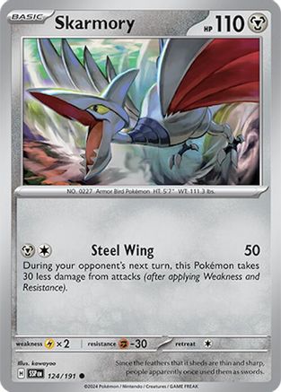 Skarmory - 124/191 124  - Common - SV08: Surging Sparks