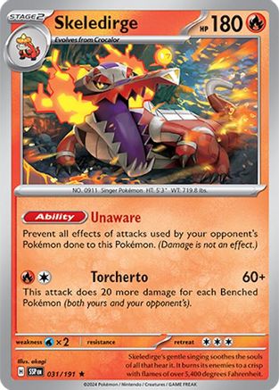 Skeledirge 31 Holofoil - Rare - SV08: Surging Sparks