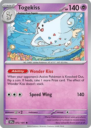 Togekiss 72 Holofoil - Rare - SV08: Surging Sparks
