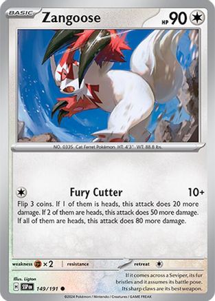 Zangoose 149  - Common - SV08: Surging Sparks