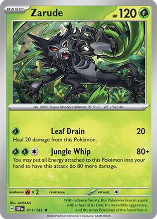 Zarude 11 Holofoil - Rare - SV08: Surging Sparks