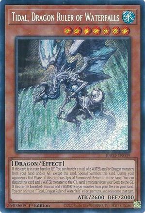 Tidal, Dragon Ruler of Waterfalls (Secret Rare) (RA03-EN009) - Secret Rare - 1st Edition - Quarter Century Bonanza