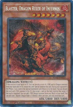Blaster, Dragon Ruler of Infernos (Secret Rare) (RA03-EN010) - Secret Rare - Quarter Century Bonanza