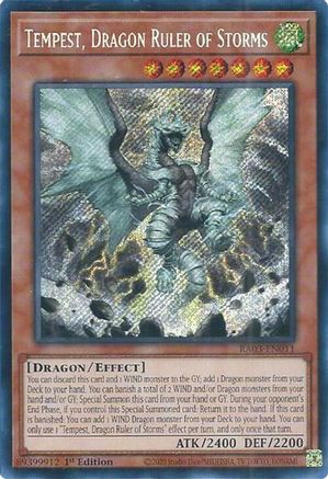 Tempest, Dragon Ruler of Storms (Secret Rare) (RA03-EN011) - Secret Rare - 1st Edition - Quarter Century Bonanza