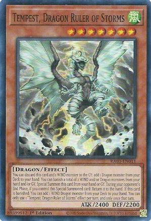 Tempest, Dragon Ruler of Storms (RA03-EN011) - Super Rare - Quarter Century Bonanza