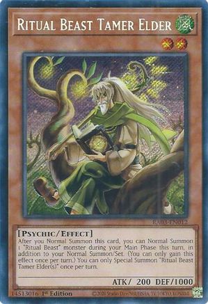 Ritual Beast Tamer Elder (Secret Rare) (RA03-EN012) - Secret Rare - 1st Edition - Quarter Century Bonanza
