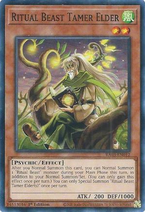 Ritual Beast Tamer Elder (RA03-EN012) - Super Rare - 1st Edition - Quarter Century Bonanza