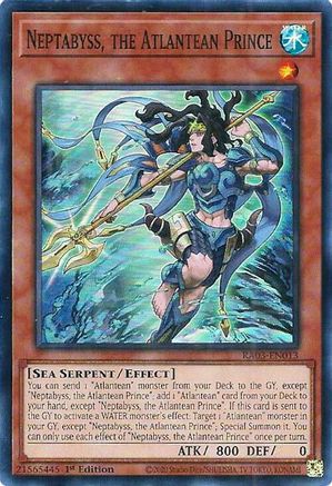 Neptabyss, the Atlantean Prince (RA03-EN013) - Super Rare - 1st Edition - Quarter Century Bonanza