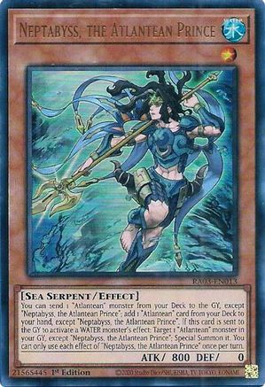 Neptabyss, the Atlantean Prince (UR) (RA03-EN013) - Ultra Rare - 1st Edition - Quarter Century Bonanza