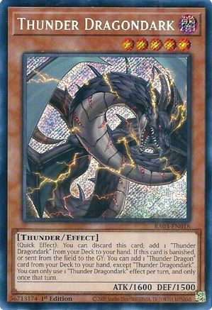 Thunder Dragondark (Secret Rare) (RA03-EN018) - Secret Rare - 1st Edition - Quarter Century Bonanza