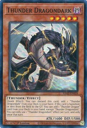 Thunder Dragondark (RA03-EN018) - Super Rare - 1st Edition - Quarter Century Bonanza