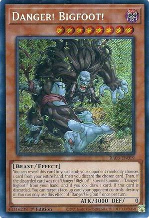 Danger! Bigfoot! (Secret Rare) (RA03-EN019) - Secret Rare - Quarter Century Bonanza