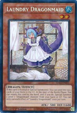 Laundry Dragonmaid (Secret Rare) (RA03-EN021) - Secret Rare - 1st Edition - Quarter Century Bonanza