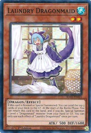Laundry Dragonmaid (RA03-EN021) - Super Rare - 1st Edition - Quarter Century Bonanza