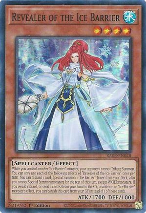 Revealer of the Ice Barrier (RA03-EN028) - Super Rare - 1st Edition - Quarter Century Bonanza