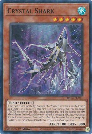 Crystal Shark (RA03-EN031) - Super Rare - 1st Edition - Quarter Century Bonanza