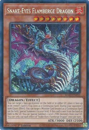 Snake-Eyes Flamberge Dragon (Secret Rare) (RA03-EN033) - Secret Rare - 1st Edition - Quarter Century Bonanza