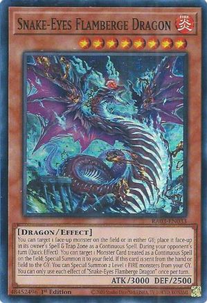 Snake-Eyes Flamberge Dragon (RA03-EN033) - Super Rare - 1st Edition - Quarter Century Bonanza