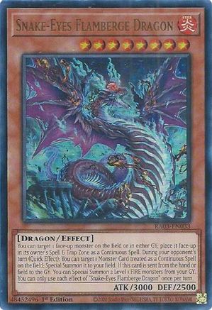 Snake-Eyes Flamberge Dragon (UR) (RA03-EN033) - Ultra Rare - 1st Edition - Quarter Century Bonanza