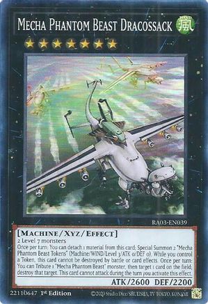 Mecha Phantom Beast Dracossack (RA03-EN039) - Super Rare - 1st Edition - Quarter Century Bonanza