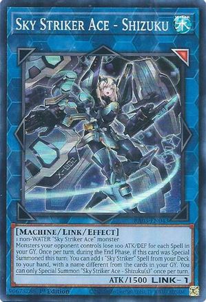 Sky Striker Ace - Shizuku (RA03-EN043) - Super Rare - 1st Edition - Quarter Century Bonanza