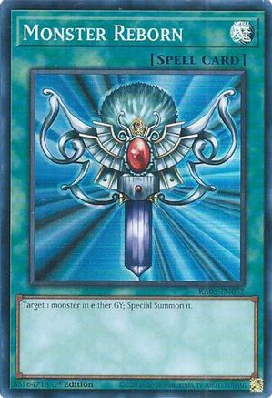 Monster Reborn (RA03-EN052) - Super Rare - Quarter Century Bonanza