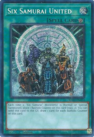 Six Samurai United (Secret Rare) (RA03-EN054) - Secret Rare - Quarter Century Bonanza