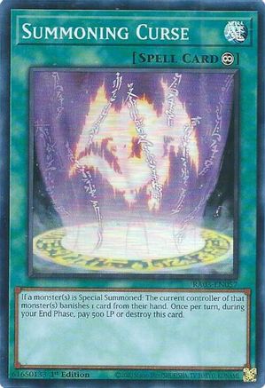 Summoning Curse (RA03-EN057) - Super Rare - Quarter Century Bonanza