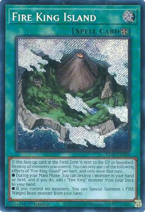 Fire King Island (Secret Rare) (RA03-EN059) - Secret Rare - 1st Edition - Quarter Century Bonanza
