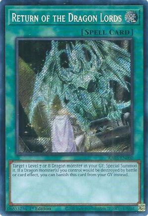 Return of the Dragon Lords (Secret Rare) (RA03-EN060) - Secret Rare - 1st Edition - Quarter Century Bonanza