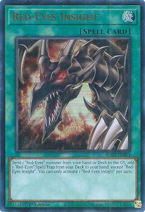 Red-Eyes Insight (UR) (RA03-EN061) - Ultra Rare - 1st Edition - Quarter Century Bonanza