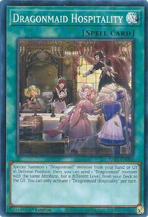 Dragonmaid Hospitality (RA03-EN068) - Super Rare - Quarter Century Bonanza