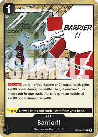 Barrier!! (Jolly Roger Foil) (OP04-095) - Foil Common - Premium Booster -The Best-