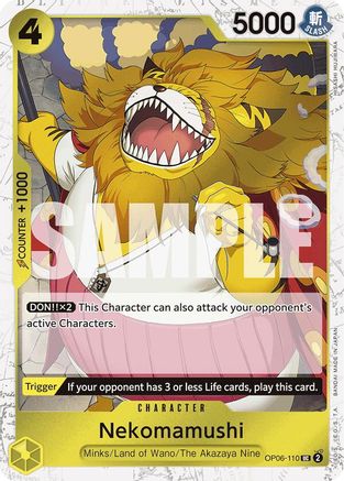 Nekomamushi (Jolly Roger Foil) (OP06-110) - Foil Uncommon - Premium Booster -The Best-
